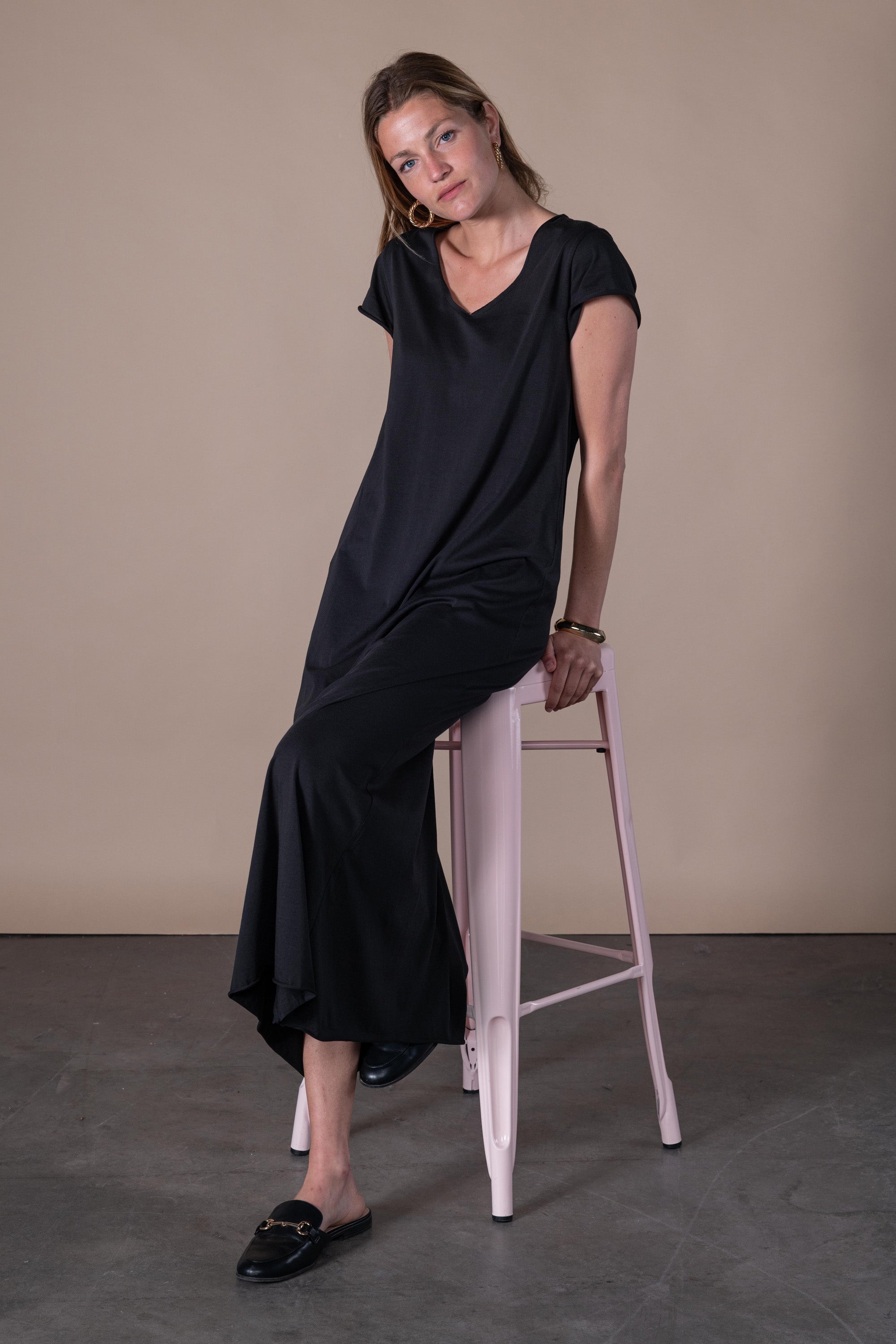Women's Black Alizée Pima Cotton Dress