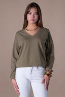 Sweat-shirt Adèle - Aceituna