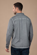 Ayden Distressed Shirt - Pepper