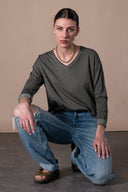 T Shirt Clelia-mid Season - Kaki