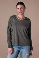 T Shirt Clelia-mid Season - Kaki