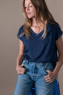 T-shirt Emi Délavé - Abysse
