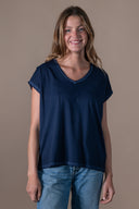 T-shirt Emi Délavé - Abysse