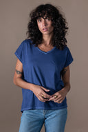 T-shirt Emi Délavé - Cobalt