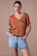 T-shirt Esmée - Lin Flamme