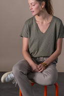 T-shirt Esmée - Olive Flamme