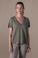 T-shirt Esmée - Olive Flamme