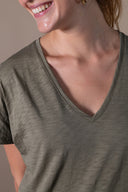 T-shirt Esmée - Olive Flamme