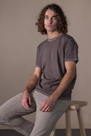 T-shirt Jules Délavé - Cacao