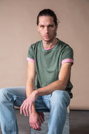 T-shirt Jules Délavé - Kaki