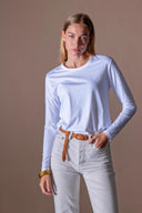 T-shirt Lila - Blanc