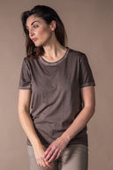 Maribel Washed T-shirt - Cocoa