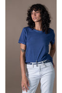 T-shirt Maribel Délavé - Cobalt