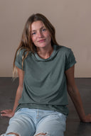 T-shirt Maribel Délavé - Kaki