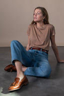 T-shirt Maribel Délavé - Latte
