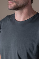 T-shirt Milo Délavé - Anthracite
