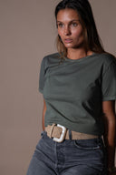 T-shirt Nina Délavé - Kaki