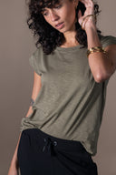 T-shirt Noelia - Olive Flamme