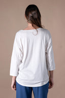 T-shirt Prune - Ivoire
