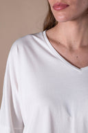 T-shirt Prune - Ivoire