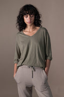 T-shirt Prune - Olive Flamme