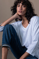 T-shirt Prune - White Flamme