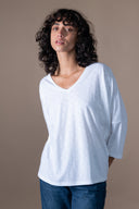 T-shirt Prune - White Flamme