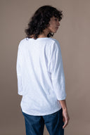T-shirt Prune - White Flamme