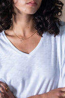 T-shirt Prune - White Flamme