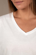 T-shirt Prune - Blanc