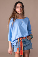 Rita Washed T-shirt - Chambray