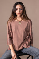 T-shirt Rita Délavé - Latte