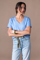 Romy Washed T-shirt - Chambray