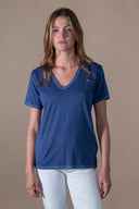 Romy Distressed T-shirt - Cobalt