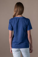 Romy Distressed T-shirt - Cobalt