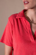 Yvette Polo Shirt - Cherry