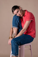 Yvette Polo Shirt - Cherry